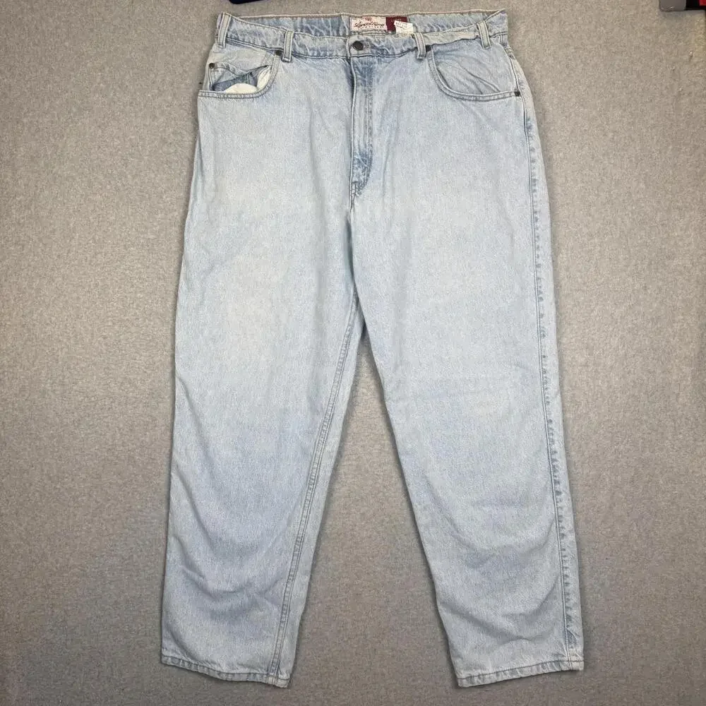 Vintage Levi's Y2K Men's 40x30 Light Wash Loose Fit Ankle Length Jeans Signature